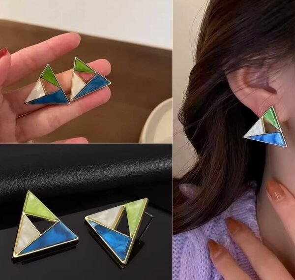 Add Glamour to Your Look with LC Imitation’s Triangle Shape Korean Western Partywear Studs