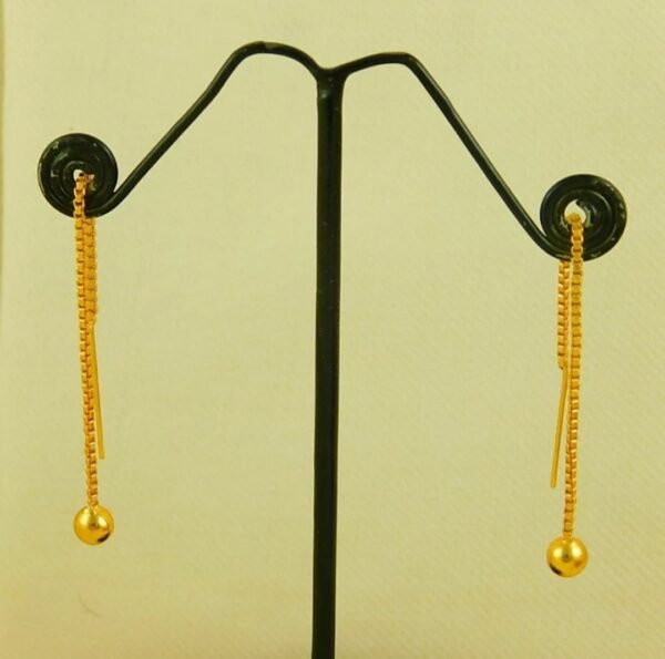 One Gram Micro Gold Plated Traditional Suidhaga Earrings for Women For Girls