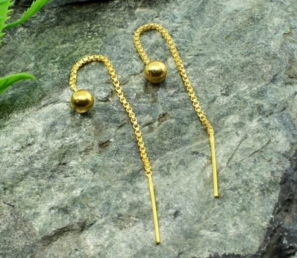 One Gram Micro Gold Plated Traditional Suidhaga Earrings for Women For Girls