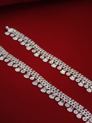 Indian Traditional Anklets Payal Pair for Women Girls with Attached Ghungroo – Fashion Designer Barefoot Foot Imitation Jewellery