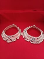 Indian Traditional Screw Anklets Payal Pair for Women Girls with Attached Ghungroo – Fashion Designer Barefoot Foot Imitation Jewellery