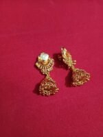 Trendy One Gram Gold and Micron Plated Brass Traditional South Screw Back Earring