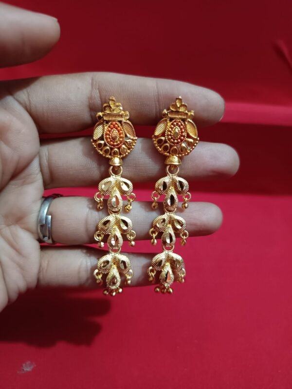 Trendy One Gram Gold and Micron Plated Brass Traditional South Screw Back Earring