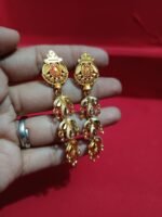Trendy One Gram Gold and Micron Plated Brass Traditional South Screw Back Earring