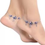 Beautiful Indian Traditional Silver Plated Peacock Design Partywear Payal Pajeb Anklets For Women And Girls