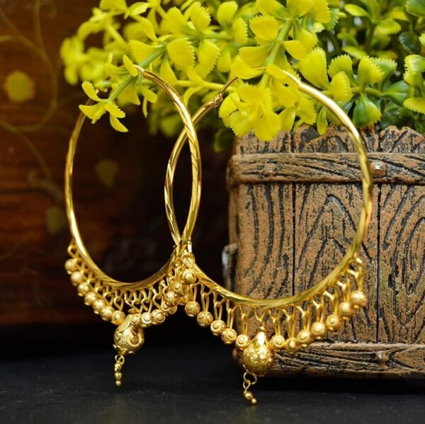 Traditional One gram Gold Plated Chandbali Design Earring Set for Girls/Women