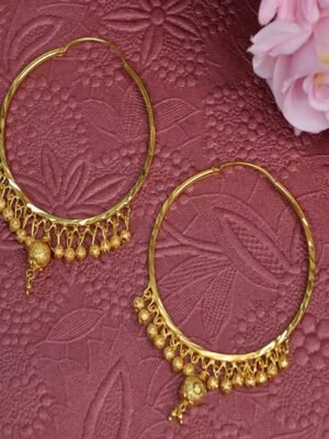 Traditional One gram Gold Plated Chandbali Design Earring Set for Girls/Women