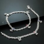 Beautiful Indian Traditional Silver Plated Partywear Payal Pajeb Anklets For Women And Girls