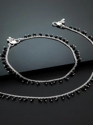 Beautiful Indian Traditional Silver Plated Partywear Payal Pajeb Anklets For Women And Girls