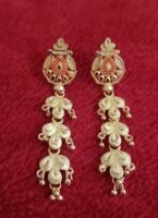 Trendy One Gram Gold and Micron Plated Brass Traditional South Screw Back Earring