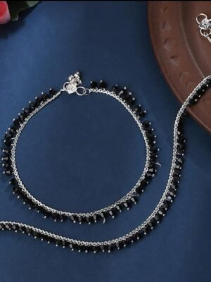 Beautiful Indian Traditional Silver Plated Partywear Payal Pajeb Anklets For Women And Girls