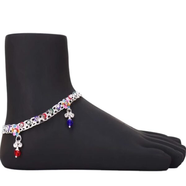 Beautiful Indian Traditional Silver Plated Partywear Payal Pajeb Anklets For Women And Girls