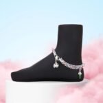Beautiful Indian Traditional Silver Plated Partywear Payal Pajeb Anklets For Women And Girls