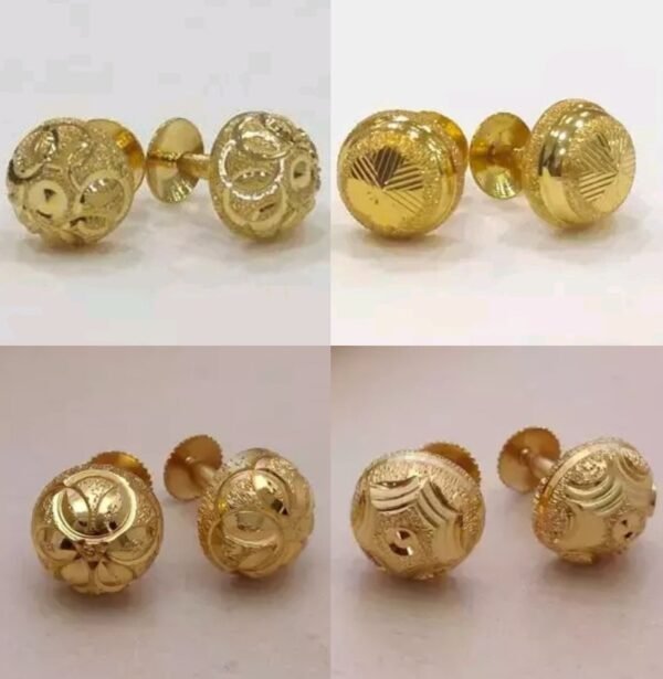 Trendy Design Daily wear One Gram Gold Plated Small Studs Combo Of 4 For women and girls