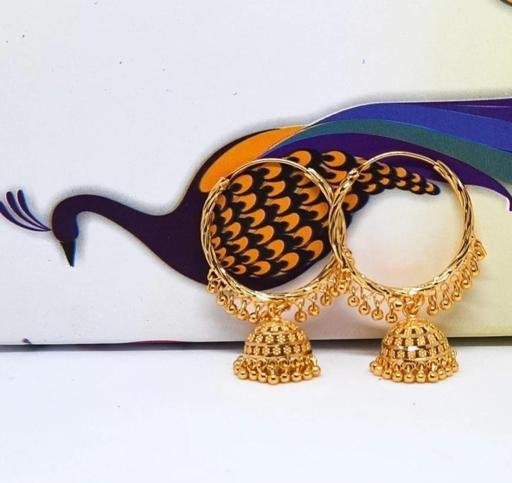 Traditional One gram Gold Plated Jewellery Chandbali Design Earring Set Combo of 2 for Girls/Women