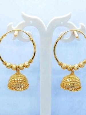 Traditional One gram Gold Plated Jewellery Chandbali Design Earring Set for Girls/Women