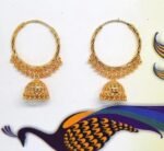 Traditional One gram Gold Plated Chandbali Design Earring Set for Girls/Women